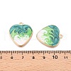 Rack Plating Alloy Enamel Pendants ENAM-N056-366KCG-02-3