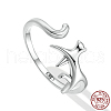 Cat Shape 925 Sterling Silver Cuff Rings FS-WG85062-01-3