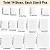 CRASPIRE 70Pcs 14 Styles Rectangle EPE Foam Pouches PE-CP0001-01-2