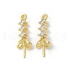Brass Micro Pave Cubic Zirconia Peg Bails Charms KK-D324-25G-1