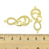 Rack Plating Brass Micro Pave Clear Cubic Zirconia Infinity with Heart Links KK-B091-48G-03-3