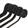   4 Rolls 4 Styles Single Face Velvet Gold Edged Ribbon for Bowknot Making OCOR-PH0002-93-1