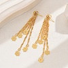 Brass Tassel Stud Earrings MD9290-2-1