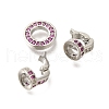 Rack Plating Ring Brass Micro Pave Cubic Zirconia Fold Over Clasps KK-F883-19P-02-2