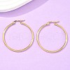 Ion Plating(IP) 304 Stainless Steel Hoop Earrings EJEW-N0016-11G-F-5