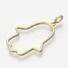 Brass Micro Pave Cubic Zirconia Pendants ZIRC-T012-50G-2