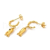 Cubic Zirconia Rocket Dangle Stud Earrings EJEW-A101-03G-2