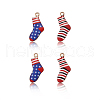 20Pcs 2 Colors Alloy Enamel Christmas Theme Pendants PALLOY-CJ0001-138-8