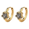 304 Stainless Steel Star Hoop Earrings EJEW-P309-01G-6