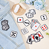 10Pcs 10 Style Dice & Playing Card Shape Cloth Embroidery Applqiues PATC-FG0001-38-5