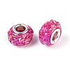 Opaque Resin European Beads RESI-T057-29I-2