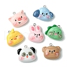 Opaque Resin Pendants RESI-P039-02B-1