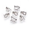304 Stainless Steel Clip-on Earrings Components STAS-F188-07P-2