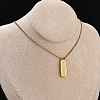 304 Stainless Steel Rectangle Number Pendant Necklaces NJEW-D300-01G-07-2