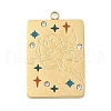 304 Stainless Steel Rhinestones Pendants STAS-D306-01G-I-1