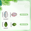   4Bags 2 Styles Transparent Glass Beads  Segmented Multi-color Beads GLAA-PH0003-25A-2