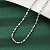 2.5MM 304 Stainless Steel Round Oval Link Chain Necklaces NJEW-M110-01P-1