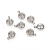 Tarnish Resistant 201 Stainless Steel Pendant Rhinestone Settings X-STAS-G224-27P-1