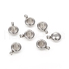 201 Stainless Steel Pendant Rhinestone Settings X-STAS-G224-27P-1