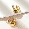 304 Stainless Steel Stud Earrings EJEW-U051-02G-2