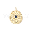 Brass Micro Pave Clear Cubic Zirconia Pendants KK-R213-18G-1