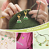Alloy Enamel Frog Pendant Locking Stitch Markers HJEW-AB00061-6