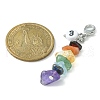 Chakra Natural Gemstone Chips Pendant Decoration HJEW-JM01081-5