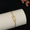 Brass Cable Chain Bracelets FU3607-1-3