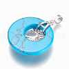 Synthetic Turquoise Pendants G-F573-C06-3