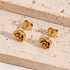 Stainless Steel Rose Stud Earrings for Women UH3805-3-2