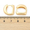 Brass D-Shaped Hoop Earrings EJEW-Q016-17G-2