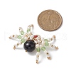 Natural Carnelian & Black Onyx(Dyed & Heated) & Glass Pendants PALLOY-JF02747-2