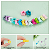   32Pcs 16 Colors Star Food Grade Eco-Friendly Silicone Beads SIL-PH0001-22-4