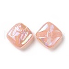 Rainbow Iridescent Plating Acrylic Beads OACR-A010-06D-1