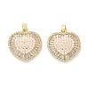 Brass Micro Pave Cubic Zirconia Pendants KK-K355-16G-1