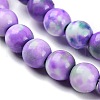 Synthetic Ocean White Jade Beads Strands G-L019-6mm-01-4