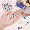 SUNNYCLUE 30Pcs Cat Shaped Alloy Enamel Pendants ENAM-SC0005-27B-3