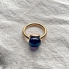 Square 304 Stainless Steel with Glass Finger Rings FS-WG8AAFA-05-1