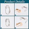 SOFPLATE 20Pcs Brass Clip on Earring Findings KK-SP0001-22P-6