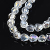 Electroplate Transparent Glass Beads Strands EGLA-N002-26-C03-3