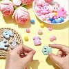 31Pcs 18 Styles Cartoon Animal Food Grade Eco-Friendly Silicone Beads SIL-YW0001-32-5