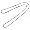 201 Stainless Steel Ball Chain Necklaces STAS-T040-PJ210-1
