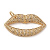 Brass Micro Pave Cubic Zirconia Pendants KK-U076-11G-1