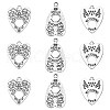 30Pcs 3 Styles Tibetan Style Alloy Pendants TIBEP-CJ0003-12-1