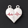 Love Heart Alloy Magnetic Clasps FIND-C013-01C-1