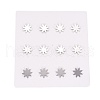 Tarnish Resistant 304 Stainless Steel Stud Earrings EJEW-F234-06P-3