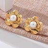 304 Stainless Steel Stud Earrings EJEW-Z084-05G-02-1