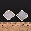 Electroplated Natural Capiz Shell Pendants SHEL-T012-08-01-3