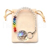 Chakra Round Ball Crystal Suncatcher Dowsing Pendulum Pendants PALLOY-JF00461-02-2