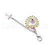 Handmade Evil Eye Lampwork & Glass Seed Beaded Heart Pendant Decorations HJEW-MZ00211-02-4
